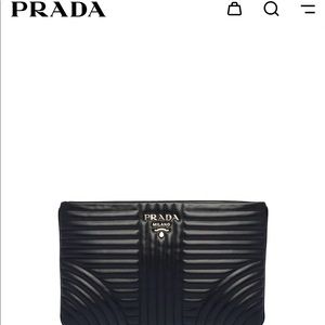 🔥 New Authentic Prada Diagram Navy Clutch 🔥